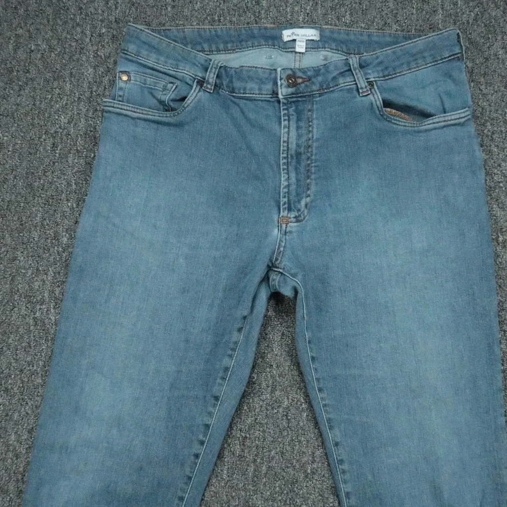 Peter Millar Jeans Mens 34x28 Blue Straight 5 Pocket Pilot Mill *